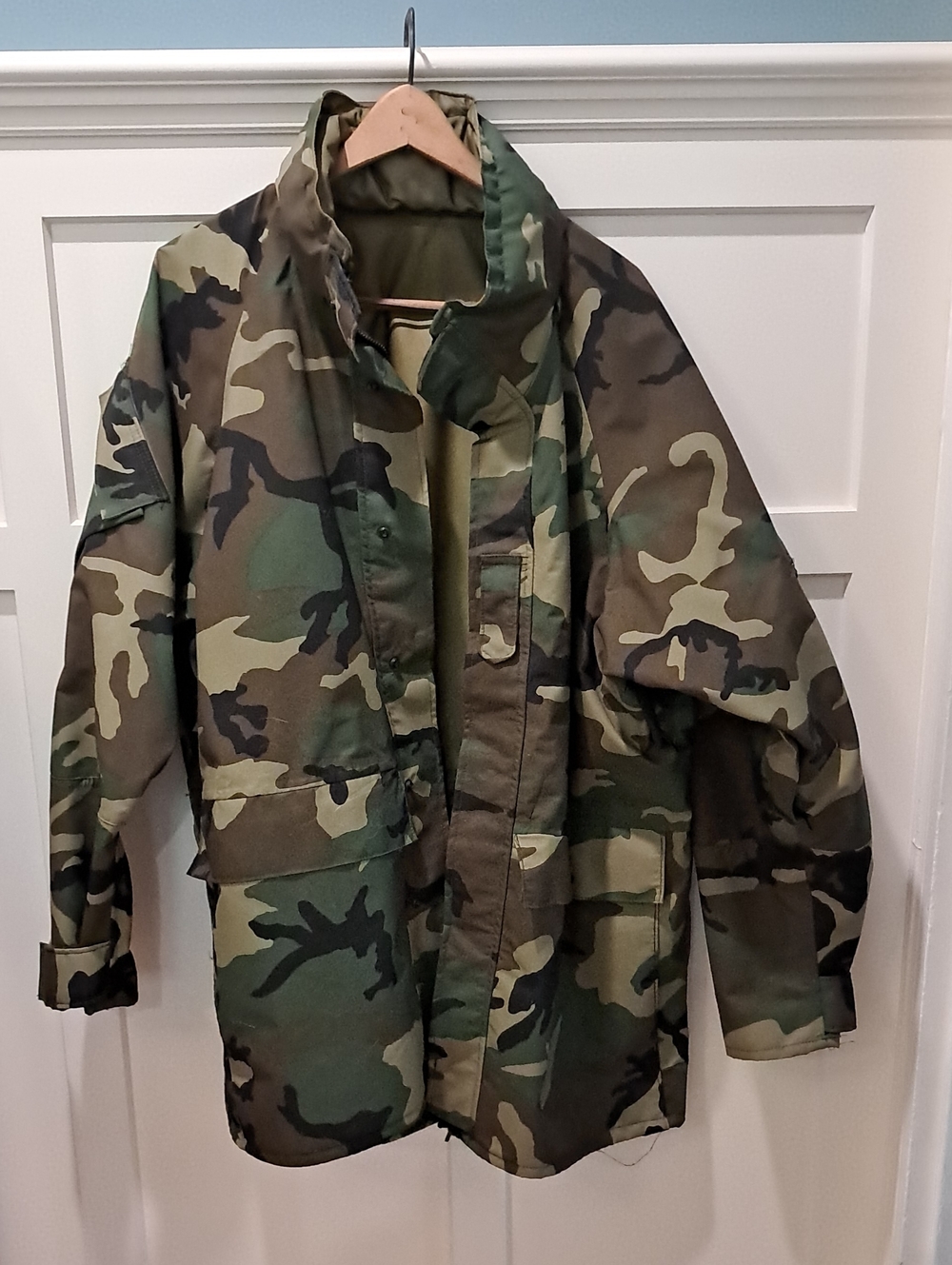 Military Tennier Camo Cold/Wet Weather Parka Jacket - Large Long